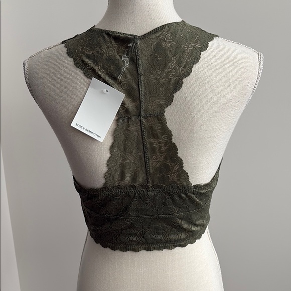 NWT Women’s Lace Bralette Set Padded Very Soft Light Coral and Olive XL - Picture 10 of 15